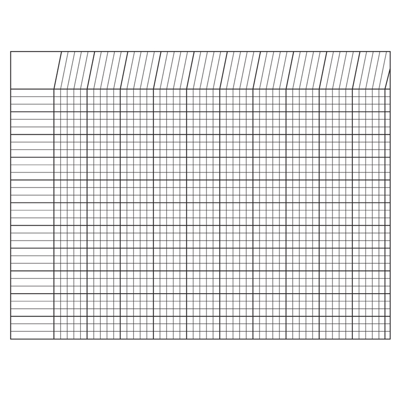 Horizontal Incentive Chart, 22" x 28", White