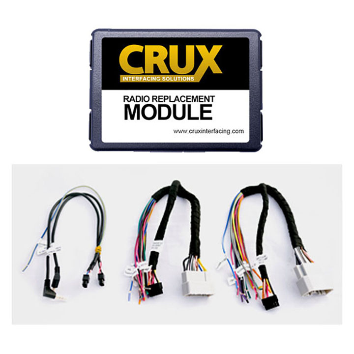 CRUX Radio Replacement Interface with SWC Retention for Select '05-'18 Chrysler/Dodge/Jeep Vehicles