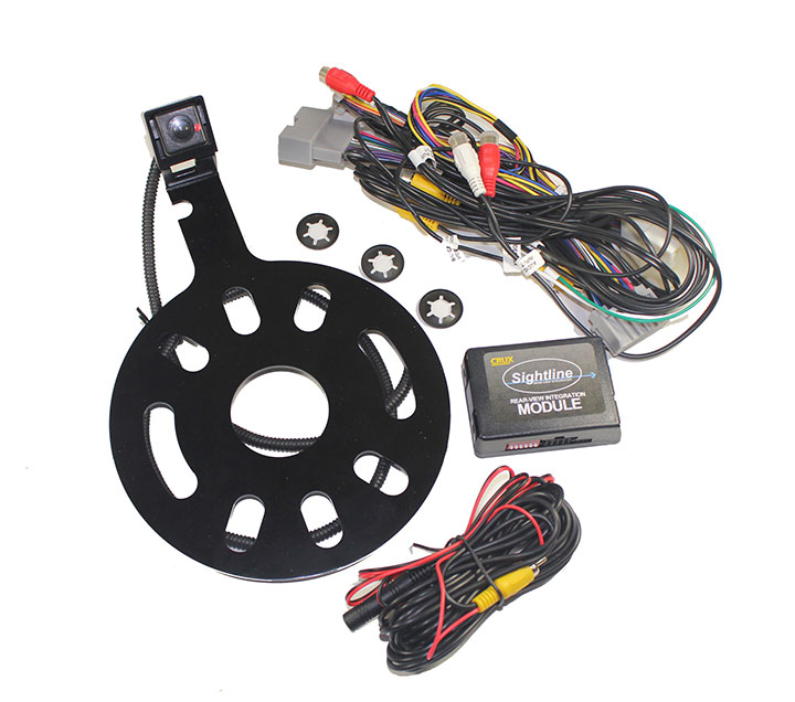 Crux Rear-view Integration System for '07-'18 Jeep Wrangler with Spare Tire Mount Camera