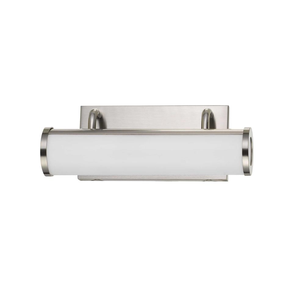 integrated LED 13W, 940 Lumen, 80 CRI Dimmable Vanity Light With Acrylic Diffuser (color: Brushed Steel)