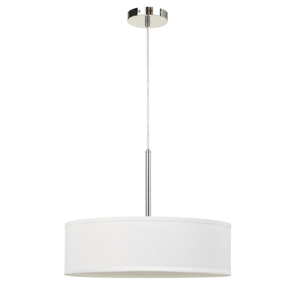 LED 18W Dimmable Pendant With Diffuser And Hardback Fabric Shade, FX3731OW