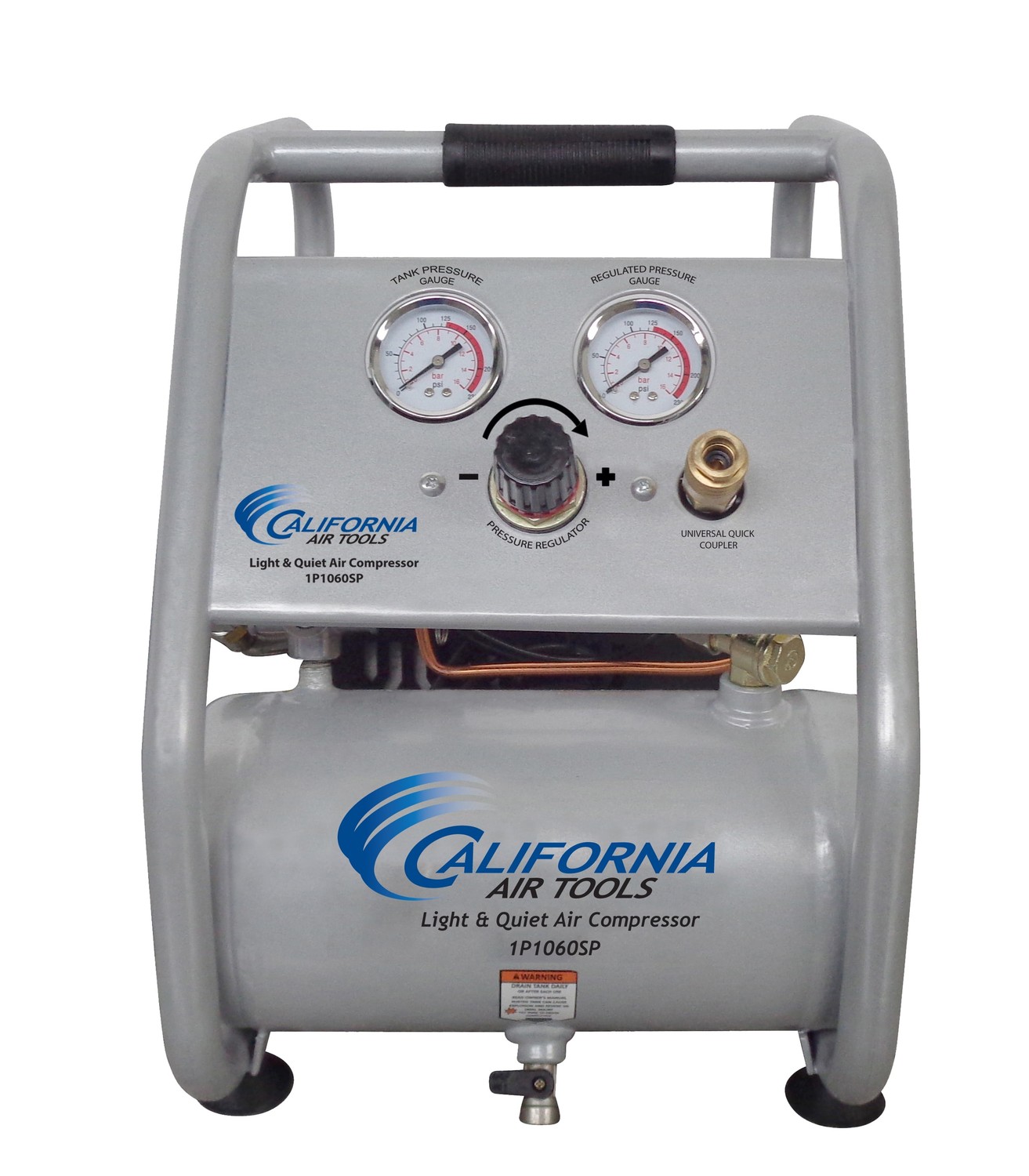 California Air Tools 1P1060SP Light & Quiet .6 Hp, 1.0 Gal. Steel Tank Portable Air Compressor