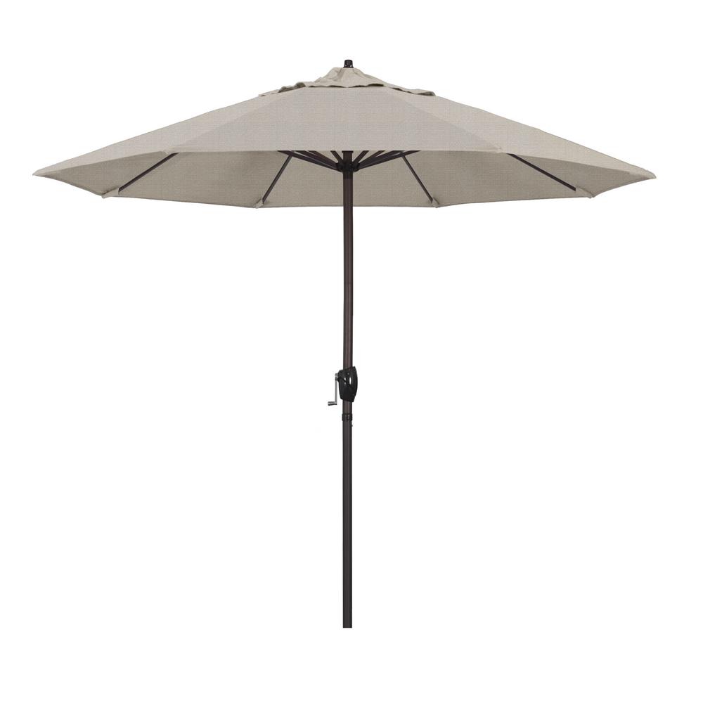 Casa Series 9Ft Crank Lift Autotilt Alum Market Umbrella In Woven Granite Olefin