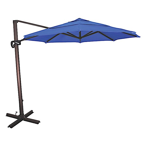 Cali Series 11Ft Crank Lift Side Tilt Cantilever Umbrella In Pacific Blue Sunbrella