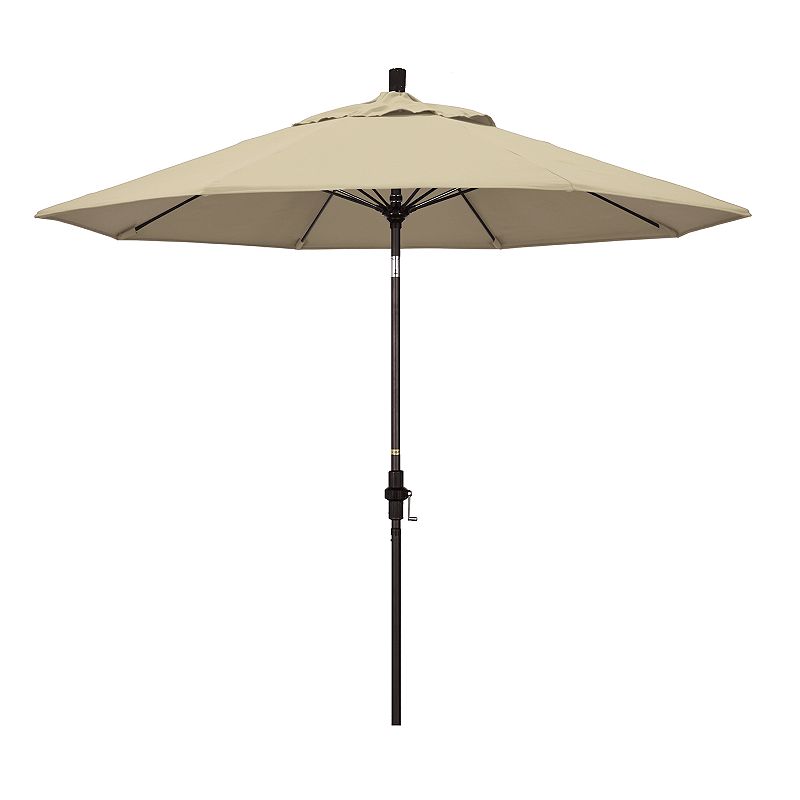 Sun Master Series 9Ft Alum/Fiberglass Crank Collar Tilt Market Umbrella In Beige Sunbrella