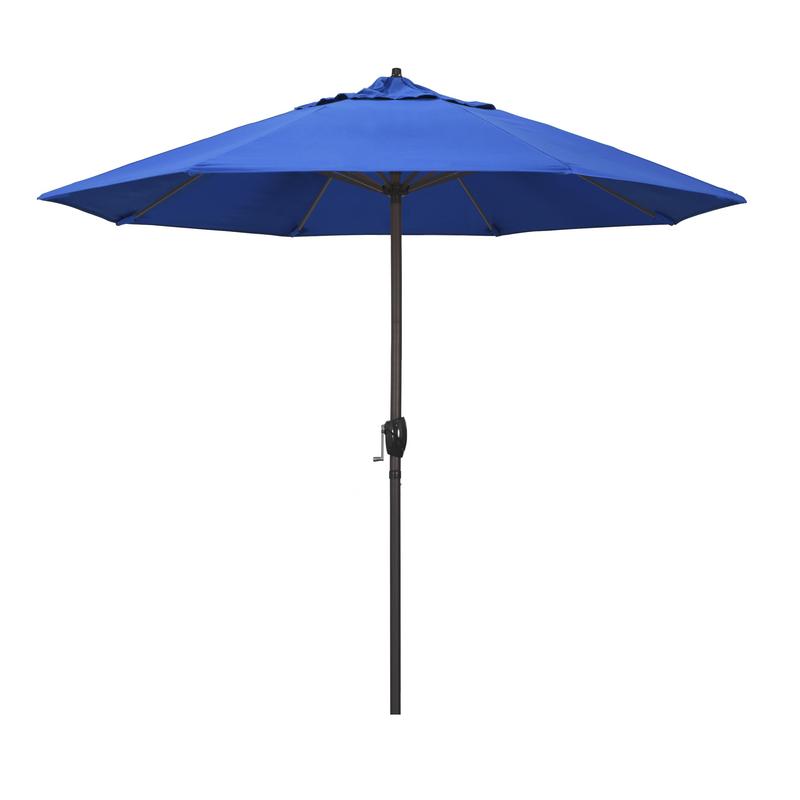 Casa Series 9Ft Crank Lift Autotilt Alum Market Umbrella In Royal Blue Olefin