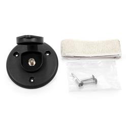 Coaxial Cable Plate W/Large Cap, Single, Black