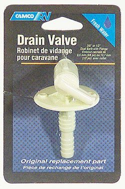 Drain Valve 3/8In Or 1/2In Barb W/Flange, Llc
