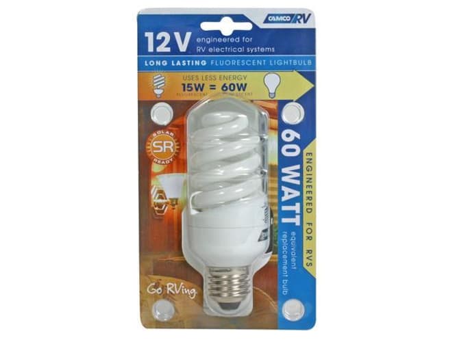 Light Bulb 12V-15W Fluorescent(15W Fluor = 60W Incandescent)