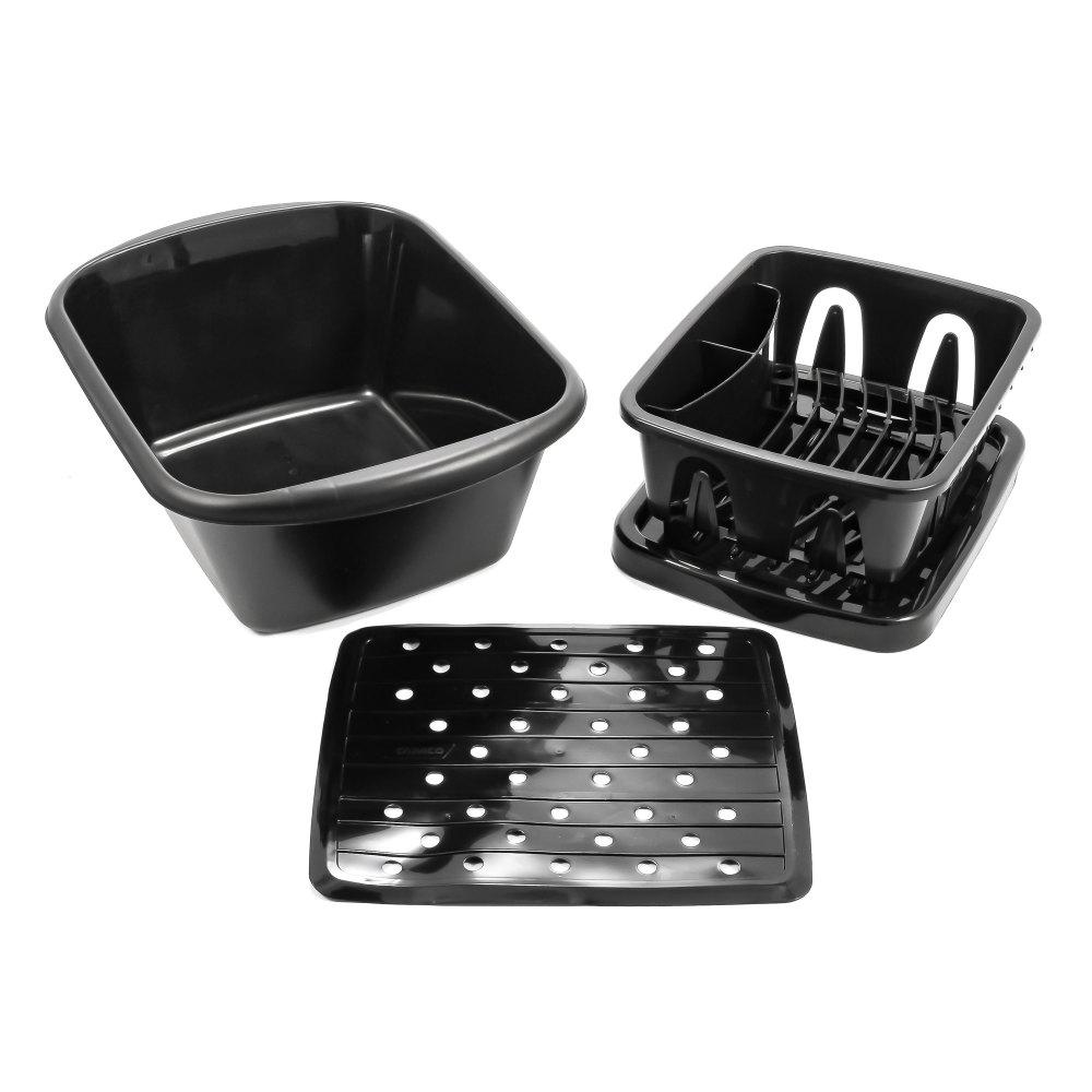 Sink Kit W/Dish Drainer, Dish Pan & Sink Mat,