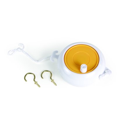 LAUNDRY REEL-21FT WITH MOUNTING HOOKS, BILINGUAL