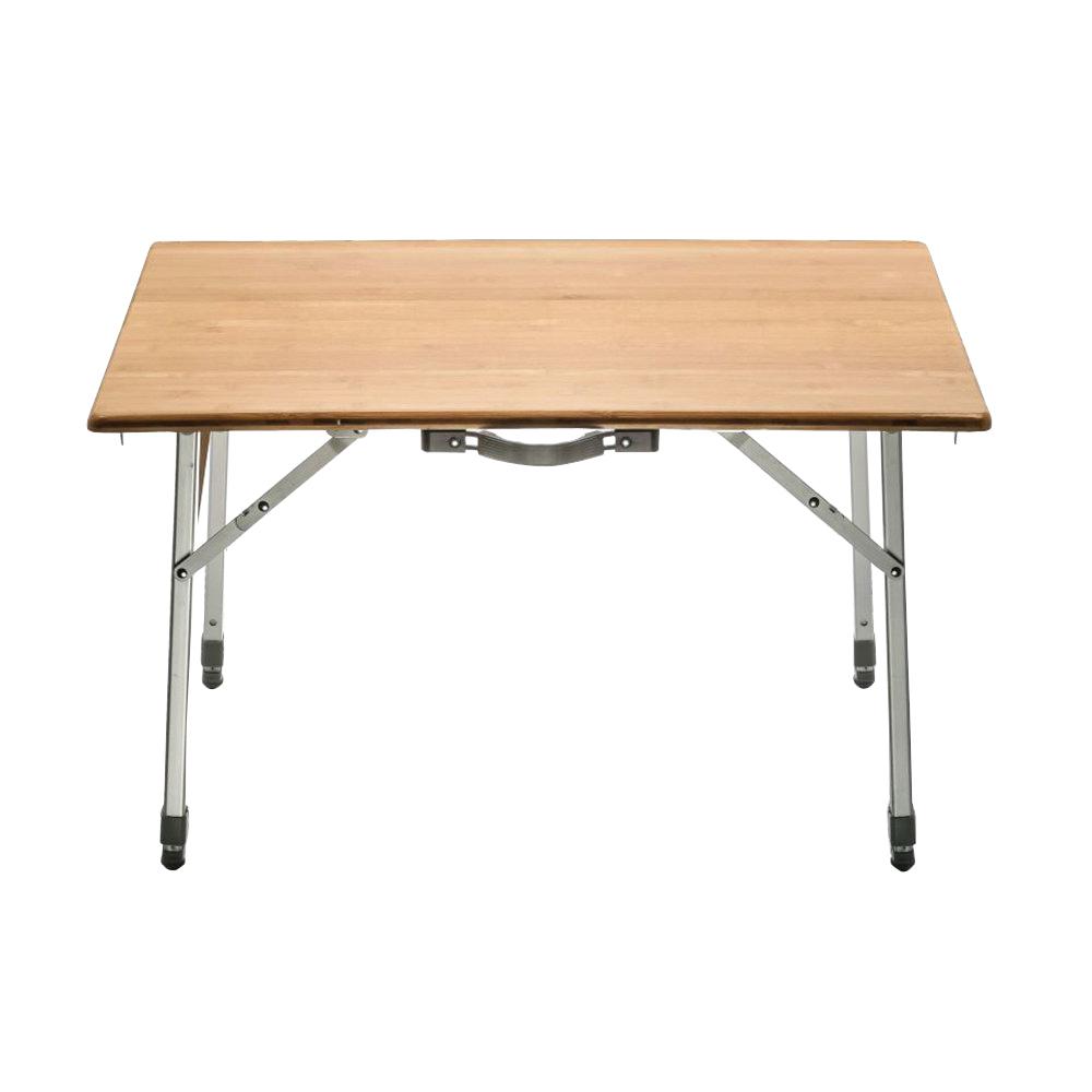 Bamboo Folding Table W/Aluminum Legs,Adj(31.4X23.6X18In-26Inh)