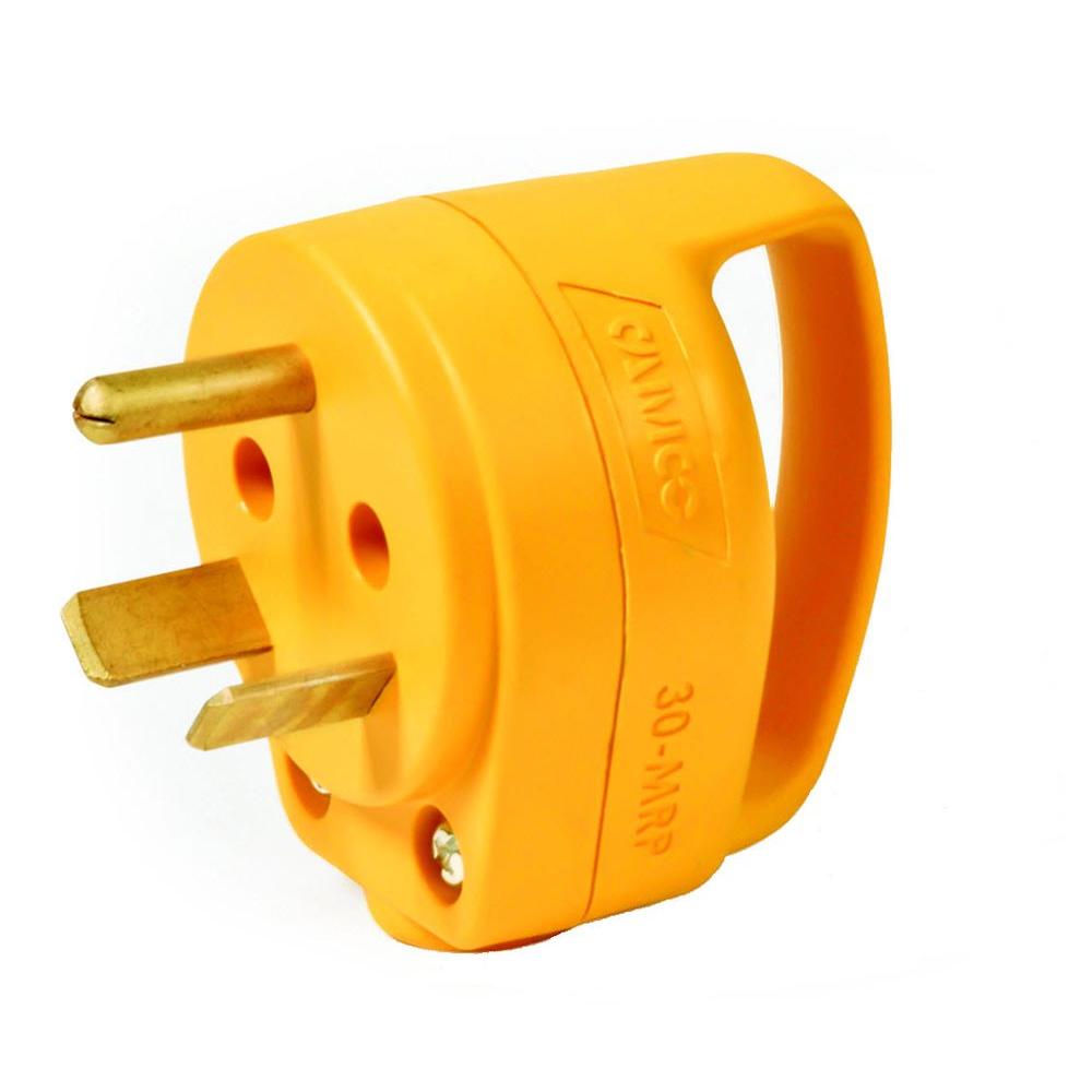 30Amp Powergrip Mini Replacement Male Plug 125V/3750W,Ccsaus