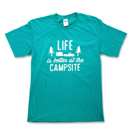 Life Is Better At The Campsite Shirt, Teal, Large
