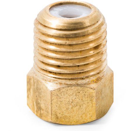 Camco Lp Fitting, 1/4In M Npt X 1/4In F Inverted Flare W/Check Valve