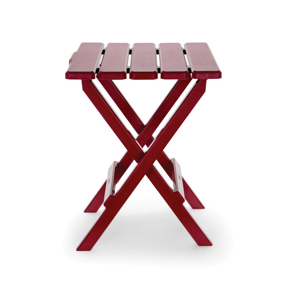 Table, Adirondack Style, Quick-Folding, Plastic, Lg, Red