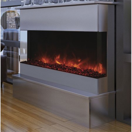 Smart 40" 3 sided glass electric fireplace Built-in only