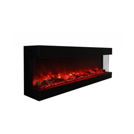 Smart 72" 3 sided glass electric fireplace Built-in only