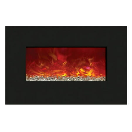 29'' width 39'' high unit  11 3/4" in depth 3 sided glass fireplace