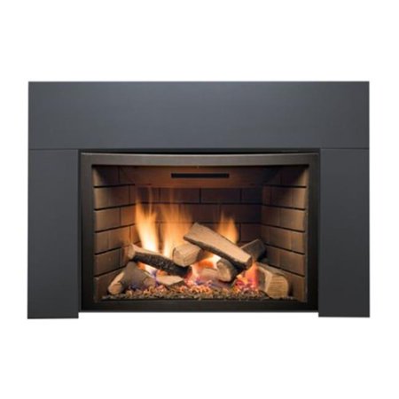 30" Natural Gas Deluxe Direct vent insert w/ Ceramic Brick Panels & Log set