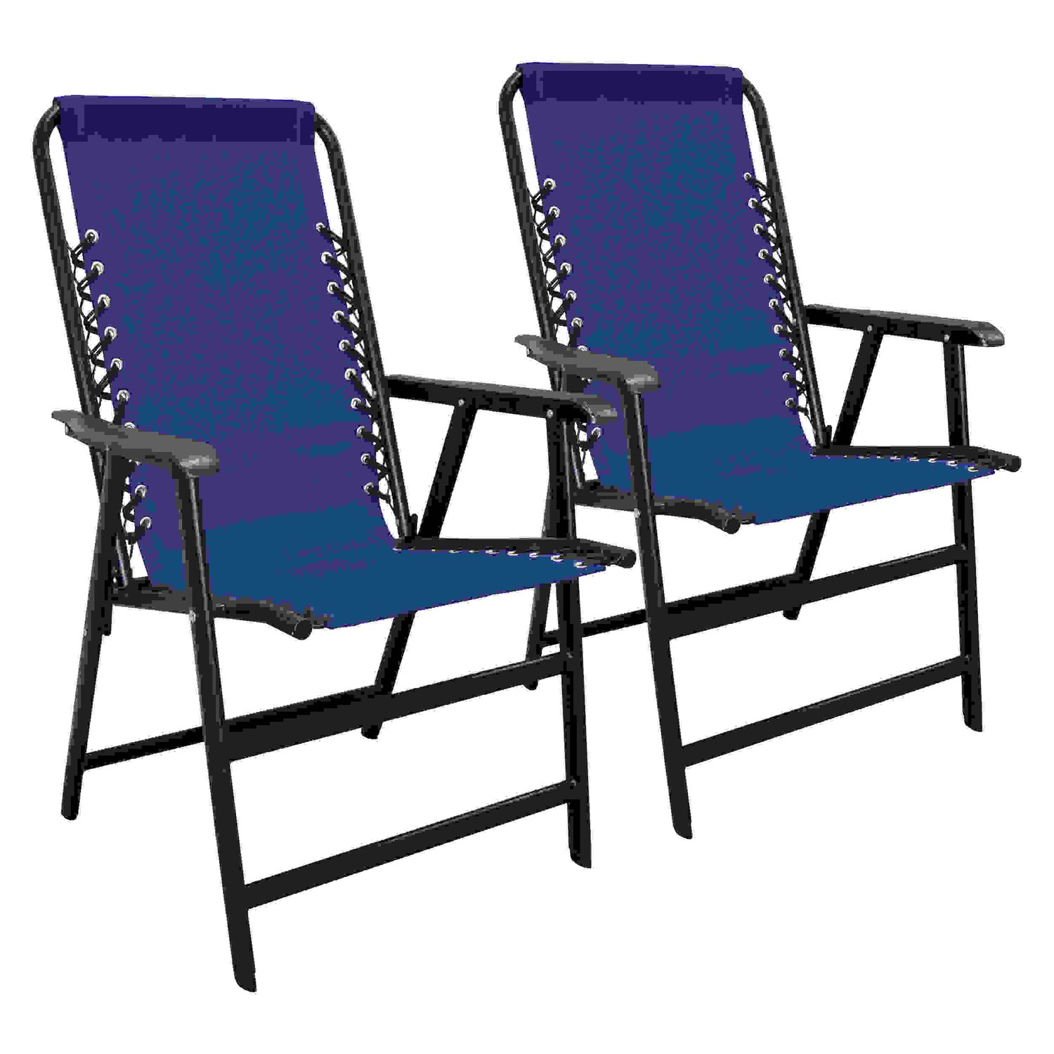 Suspension Folding chair Blue 2PACK