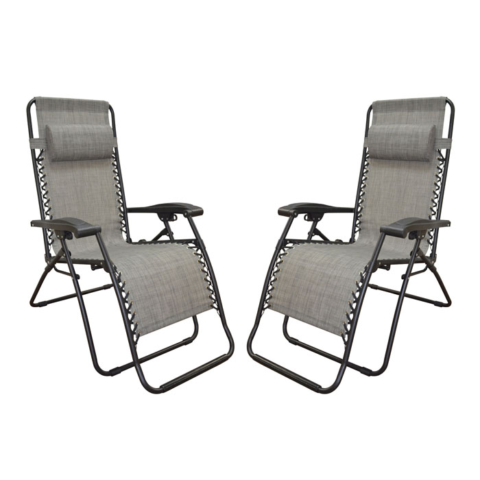 Infinity Zero Gravity Chair Grey (2pk)