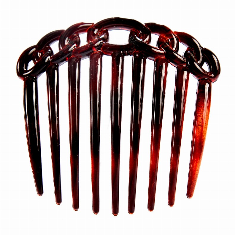 9-Teeth Rope Back Comb Assorted Color - Black Blank Card