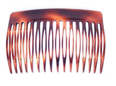 Classic French Tortoise Shell Side Hair Combs - Black Blank Card