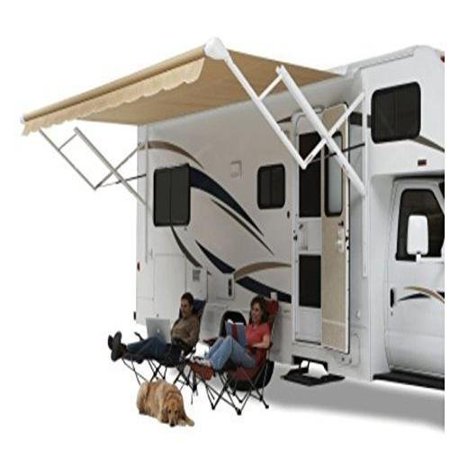 ECLIPSE 16'L X 8'EXT. CAMEL FADE VINYL POWER PATIO AWNING