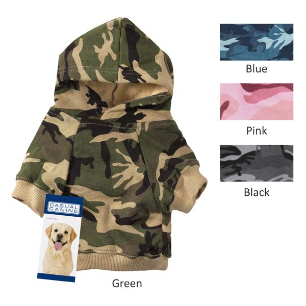 Casual Canine Camo Hoodie - Small Pink