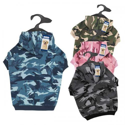 Casual Canine Camo Hoodie - Large Pink