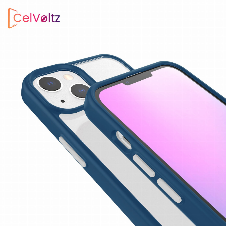 Celvoltz Hard Pc + Soft TPU Frame [Shock-Absorbing] Phone Case - iPhone XS MAX Blue