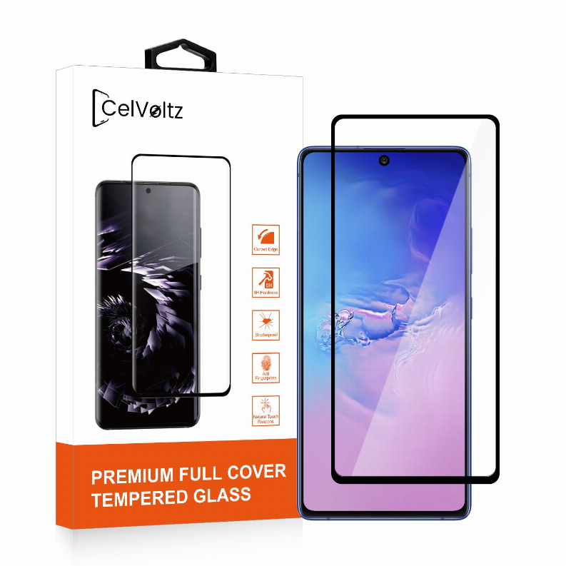 Celvoltz Tempered Glass Screen Protector For Samsung Galaxy - Samsung Galaxy S10