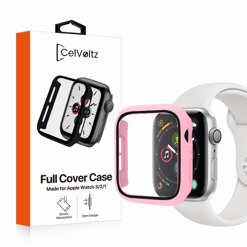 For Apple Watch 6 5 4 3 2 Se Cover Case + Screen Protector 38/40/41/42/44Mm - Series SE (44MM) Pink