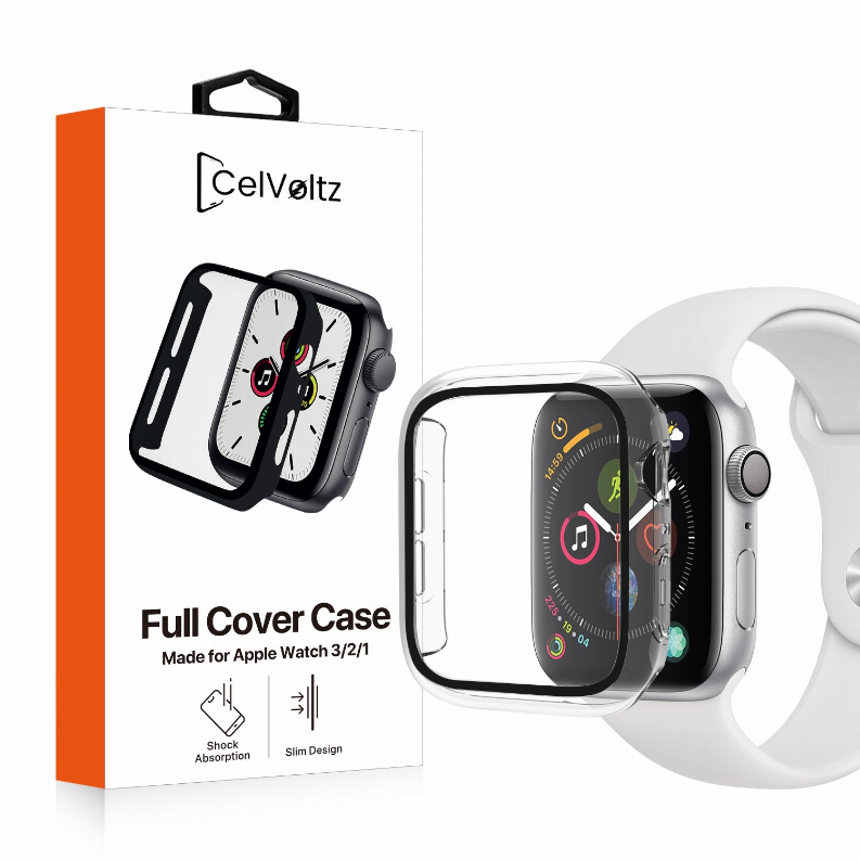 For Apple Watch 6 5 4 3 2 Se Cover Case + Screen Protector 38/40/41/42/44Mm - Series SE (44MM) Clear