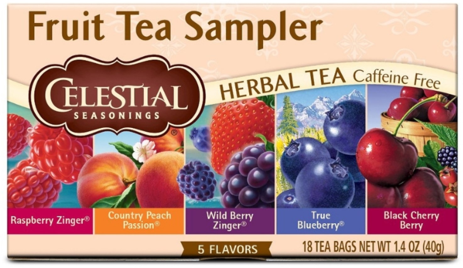 Celestial Seasonings Fruit Tea Sampler (6x18 Bag)
