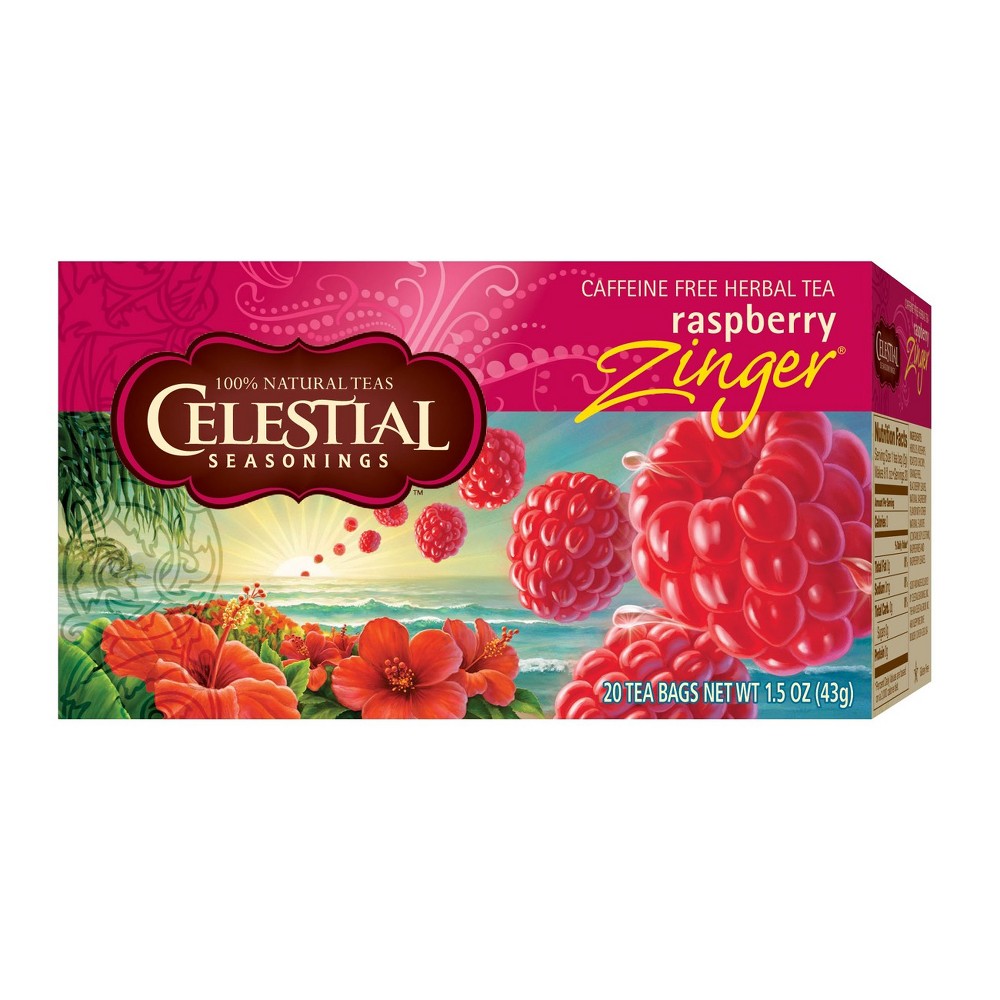 Celestial Seasonings Raspberry Zinger Herb Tea (1x20 Bag)