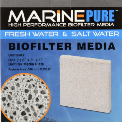 MarinePure Biofilter Media Plate - 8" x 8" x 1"