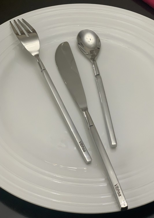 Vibhsa 36-PC Flatware Set (Dinner Knife, Dinner Fork, Dessert Spoon)