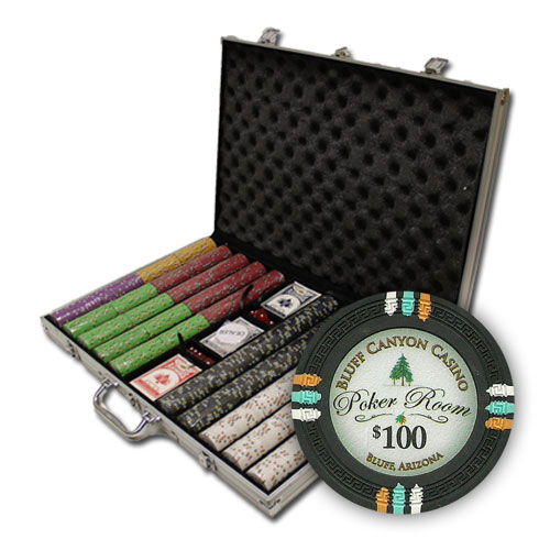 1000Ct Claysmith Gaming Bluff Canyon Poker Chip Set in Aluminum