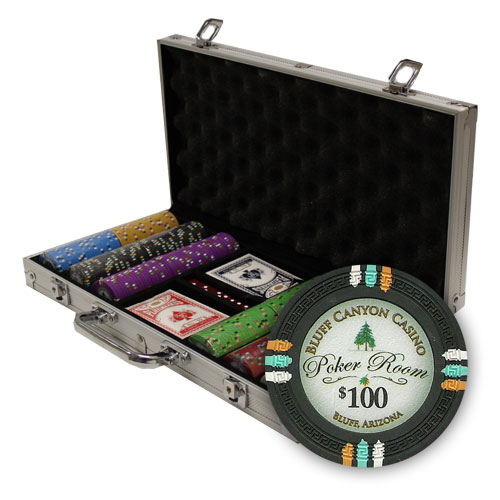 300Ct Claysmith Gaming Bluff Canyon Poker Chip Set in Aluminum