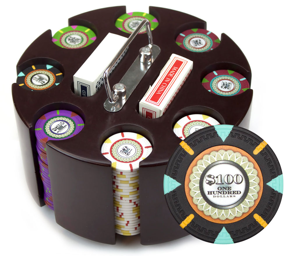 200 Count Custom Poker Chip Set - The Mint in Carousel