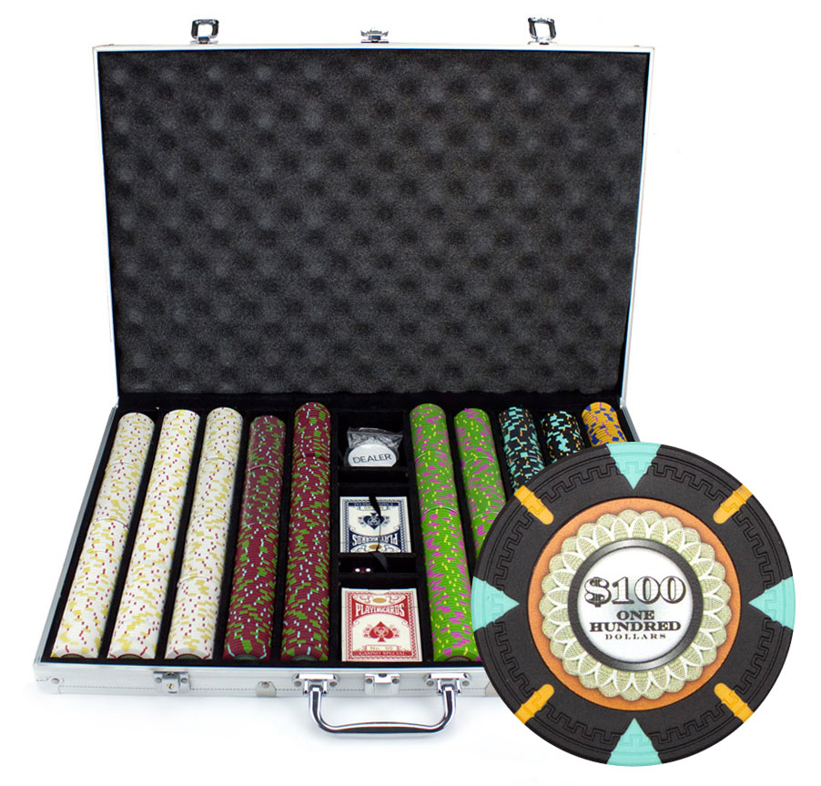 1000 Count Custom Poker Chip Set - The Mint in Aluminum