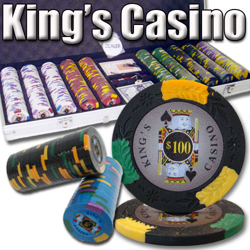 500 Count - Pre-Packaged - Poker Chip Set - Kings Casino 14 G - Aluminum