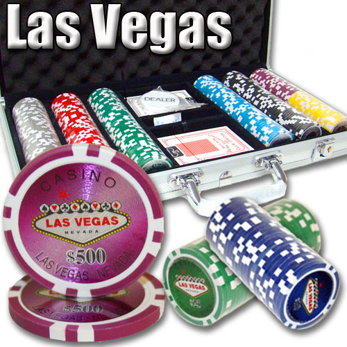 300 Count - Custom Breakout - Poker Chip Set - Las Vegas 14 G - Aluminum
