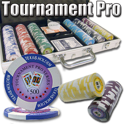 300 Count - Pre-Packaged - Poker Chip Set - Tournament Pro 11.5G - Aluminum