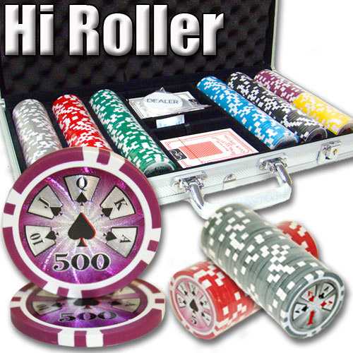 300 Count - Pre-Packaged - Poker Chip Set - Hi Roller 14 G - Aluminum