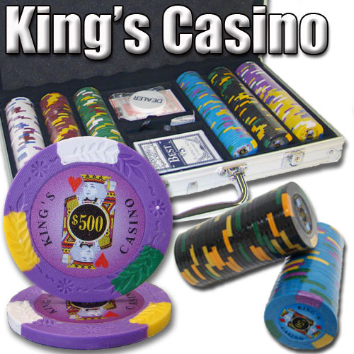 300 Count - Pre-Packaged - Poker Chip Set - Kings Casino 14 G - Aluminum