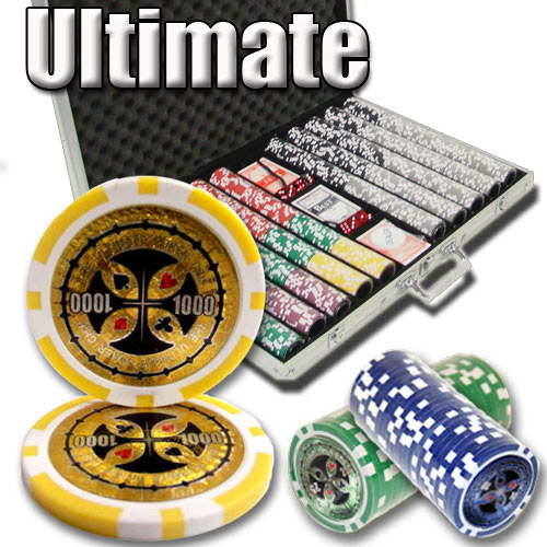 1000 Count - Pre-Packaged - Poker Chip Set - Ultimate 14 G - Aluminum