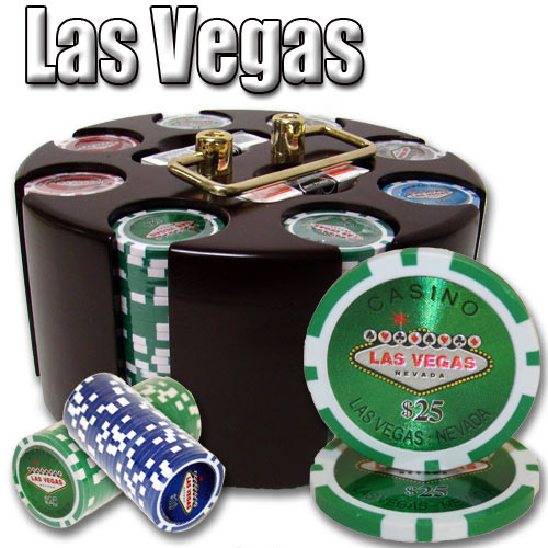 200 Count - Pre-Packaged - Poker Chip Set - Las Vegas 14 G - Carousel